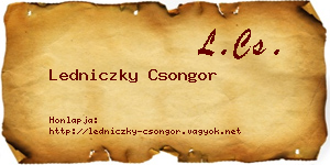 Ledniczky Csongor névjegykártya