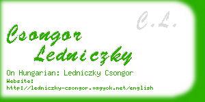 csongor ledniczky business card